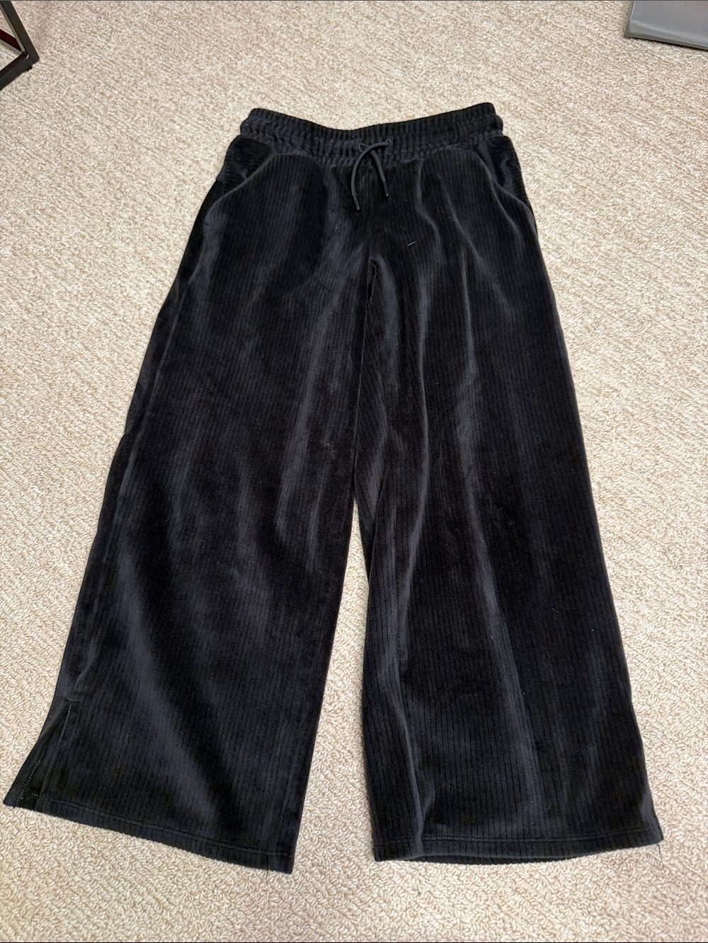 all in motion Black Wide-Leg Corduroy Jogger Pants for Kids